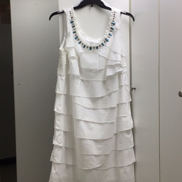 Dress barn dress white size 16 woman - Picture 3 of 16